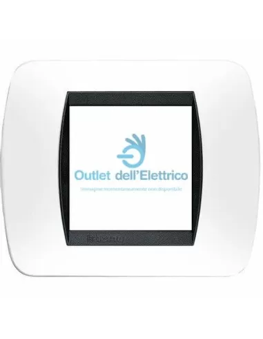 Bticino l4802pb placa plast 2p blanco living internacional